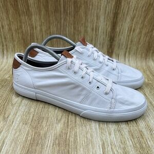 Frye Gia Women's Size 10 White‎ Leather Low Top Lace Up Sneakers Casual Shoes